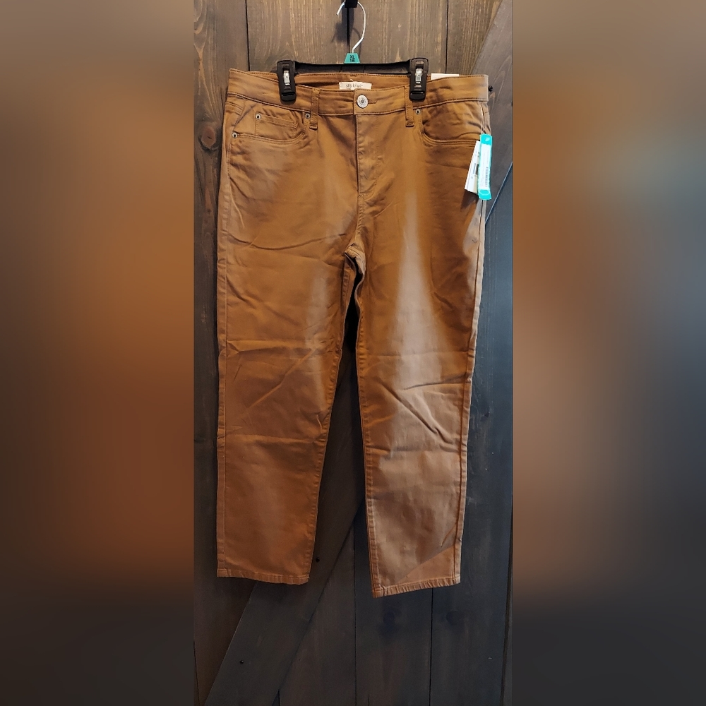 Womens high waisted camel colored pants, 32